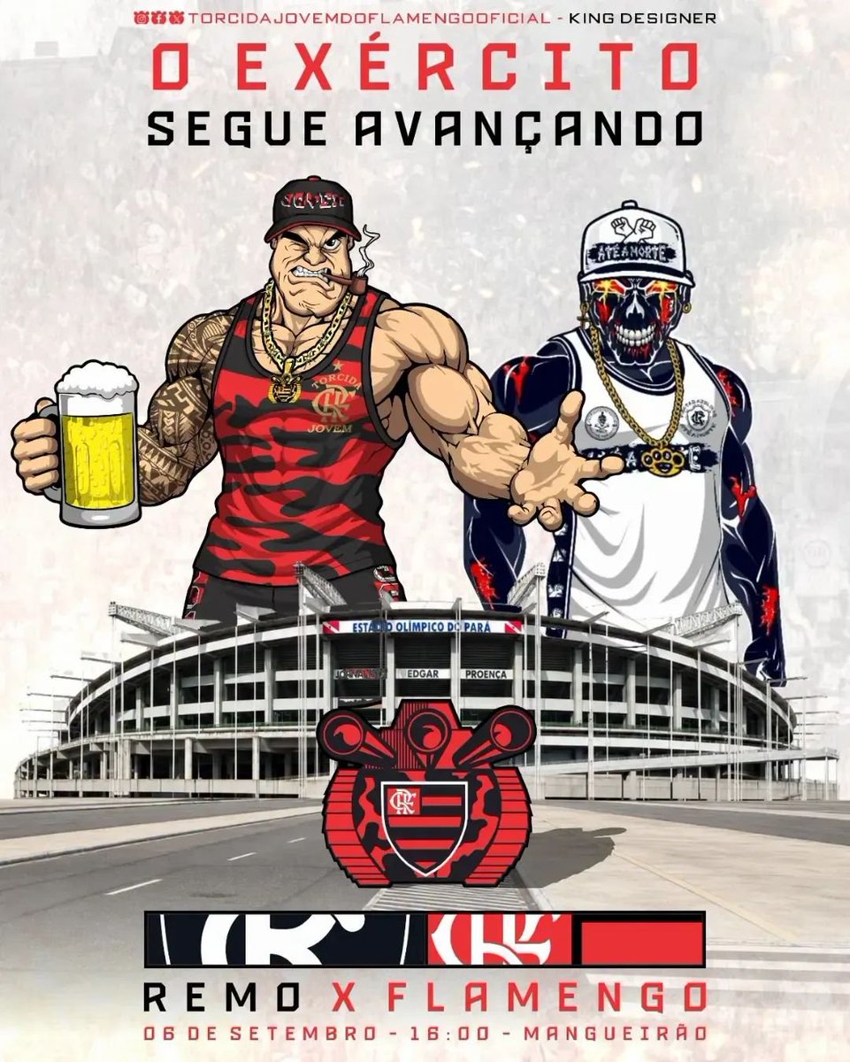 tjf_oficial's tweet photo. [Informativo - Campeonato Brasileiro]

O Flamengo entra em campo às 16:00 no Mangueirão contra o Remo pela 26.ª rodada do Campeonato Brasileiro.

"O EXÉRCITO RUBRO NEGRO"

Departamento de Marketing G.R.C. Torcida Jovem do Flamengo - 2026. https://t.co/19gVT0VWTy