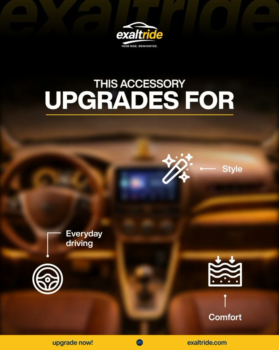 KaylenePioli's tweet photo. Factory interiors fit everyone. But your drive isn’t generic. Upgrade your car’s style, comfort, and feel with ExaltRide accessories—for daily commutes and late-night drives. Once you experience better, there’s no going back. https://t.co/WiG9whe7p7
