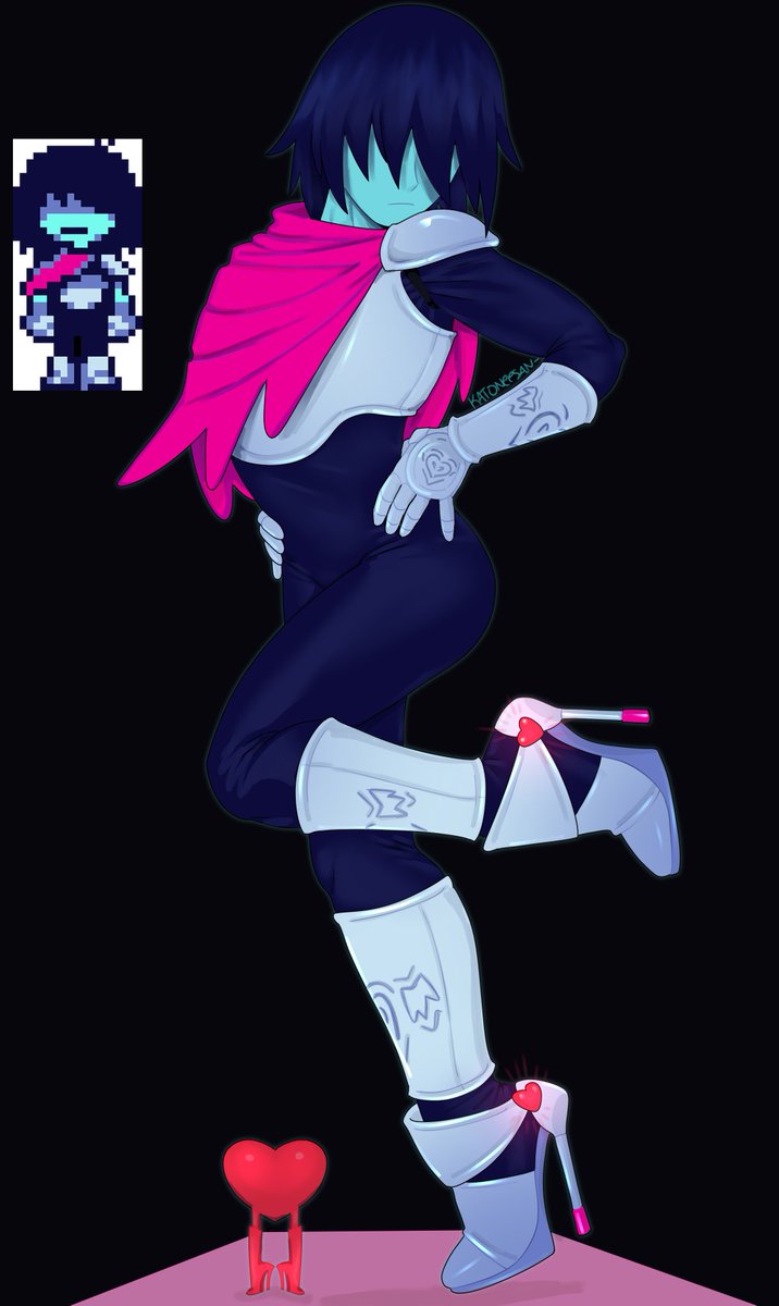 KROCKIIIO's tweet photo. deltarune normal mas todo mundo usa salto alto por que fui eu que desenhei https://t.co/oBdVqfTljd
