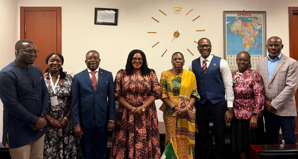 MoGCSP_Ghana's tweet photo. At the #AfricaCareForum in Ethiopia, Hon. Naa Momo Lartey met with AU Commissioner H.E. Amma Twum-Amoah.
They discussed finalizing the AU Champion on #Gender &amp; Development workplan, empowerment, #maternalhealth, #cervicalcancer, &amp; strengthening #socialprotection for women &amp; girl. https://t.co/9m9LJAx4VQ