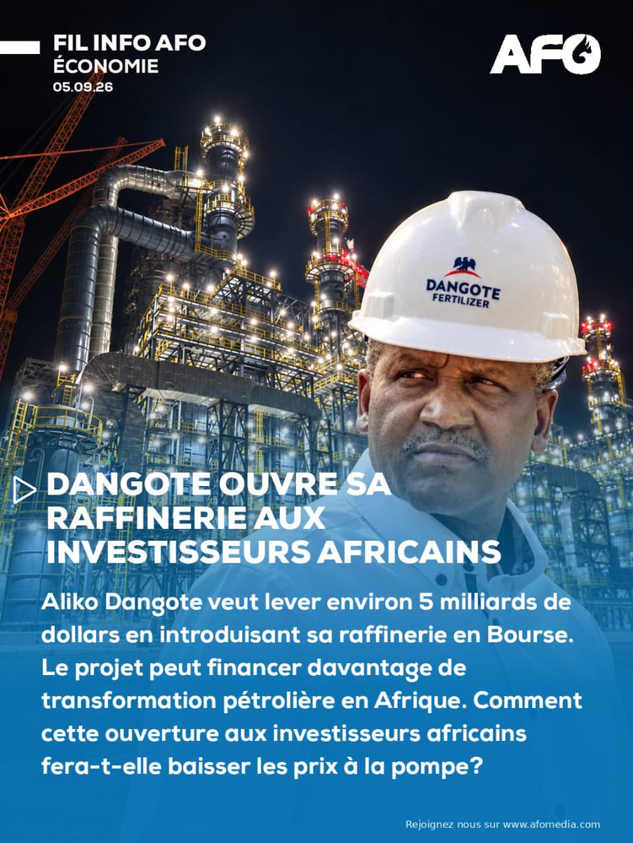 alainfoka2005's tweet photo. Dangote ouvre sa raffinerie aux investisseurs africains. | FIL INFO sur https://t.co/OQFu7o9FIJ
TĂ©lĂ©chargez gratuitement lâapplication mobile AFO MEDIA disponible sur AppStore et Playstore : https://t.co/W1GwUVOhOG
#Dangote #Oilandgas #AlainFoka #AfoMedia #AlikoDangote https://t.co/A0skr2KEe2