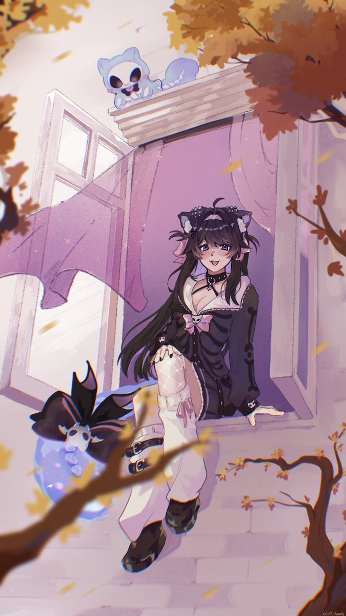 Muhvel1's tweet photo. Happy birthday Lina. Hope you like this autumn piece. Art by @Mintdood 
#NekrolinArt https://t.co/F8fM8pflkN