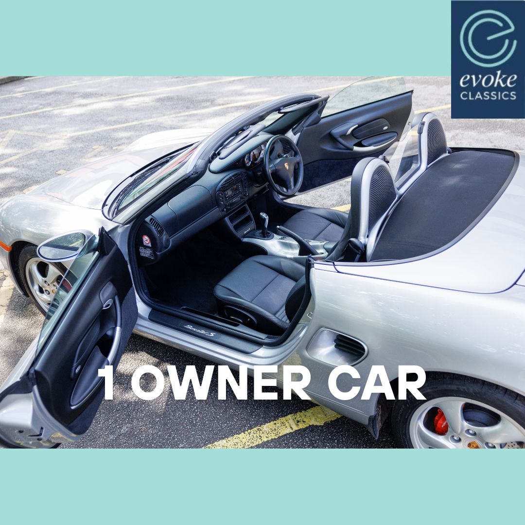EvokeClassics's tweet photo. LIVE AT AUCTION
2002 Porsche Boxster S 3.2 
https://t.co/cHuMCWMUBy
Genuine 14,300 miles from new
Advisory free MOT until April 2027
Pre-facelift 'S' with desirable 6-spd manual
1 owner car, currently registered in trade
HPI Clear
#BoxsterS #PorscheBoxster #PorscheBoxsterS https://t.co/p8LqIORKRn