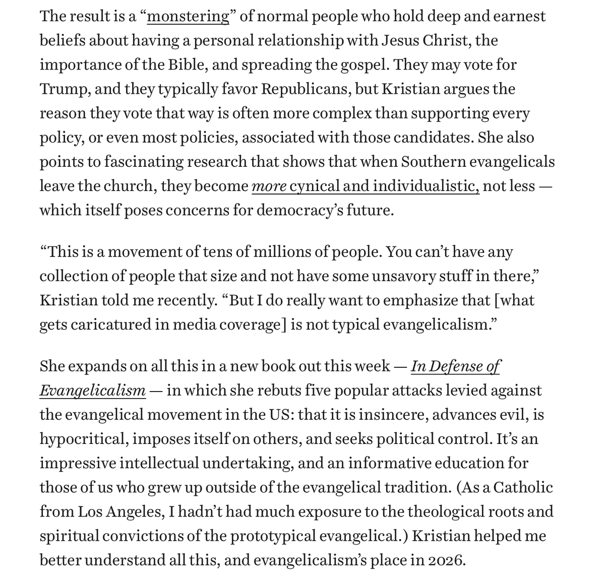 bonniekristian's tweet photo. My thanks to @voxdotcom's @realcpaz for a thoughtful and constructive conversation about "In Defense of Evangelicalism." https://t.co/txaKN6QCnW https://t.co/qtFXOHKlO3
