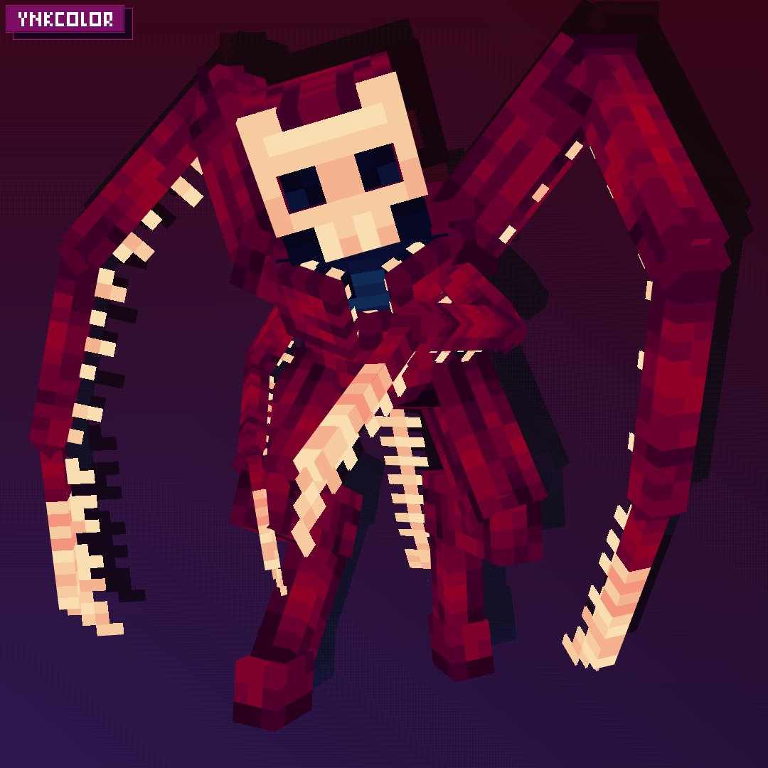 YnkColor's tweet photo. ✦ Bloodsucker #blockbench #Minecraft https://t.co/a2PRg8by0q