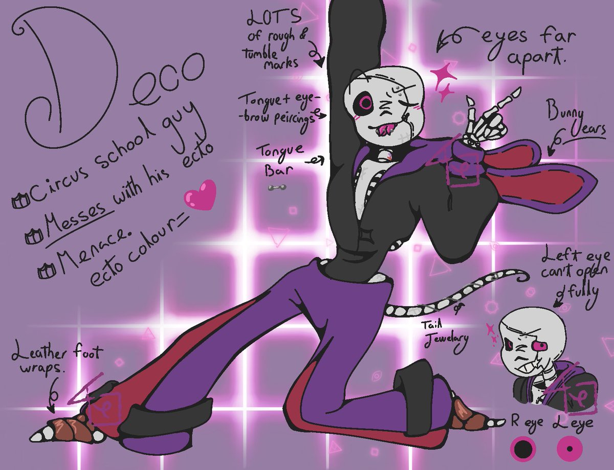 TreacherousVibe's tweet photo. New sona just dropped!!!

Meet Deco! The jack of all circus trades, master of being a menace! My Epic!Sona

#sanssona #UTMV https://t.co/IjKmcOBEOY