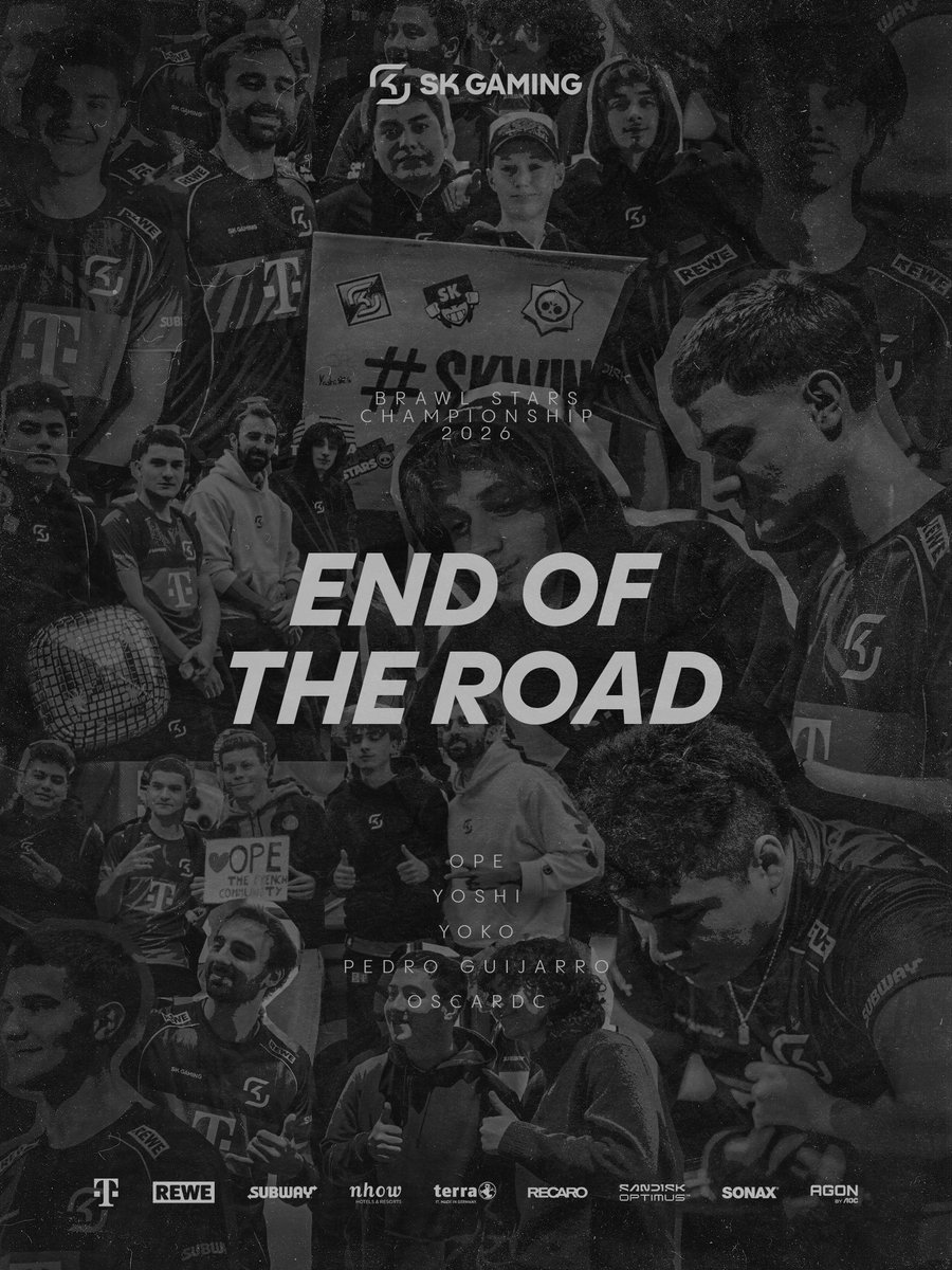 SKGaming's tweet photo. For the first time in 7 years we won't compete at Brawl Stars World Finals.

There are no excuses to be made, we simply weren't good enough. Every defeat we suffered this year fueled our motivation to improve but also showed we didn't work hard enough to compete against the world's best teams. We couldn't close the gap and failed to maintain the standard we've set for ourselves.

To everyone who supported us through the wins and the losses: we're sorry. You deserved a higher level of performance to cheer for, which we couldn't deliver over and over again.

What follows will be a time of reflection and building the founding blocks for the biggest comeback in Brawl history.

Mark our words, our story is far from over.