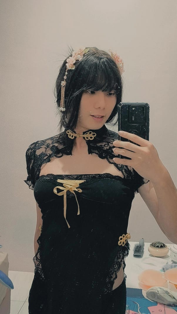 Nobody_2114's tweet photo. 🫢 Shhhh (,,ᴗ ᴗ,,)
This is the lingerie version of my sleepy wear.
One of it😗​.

#crossdress #ladyboy #femboypic #lingerie #伪娘 https://t.co/9wczXUM1lw