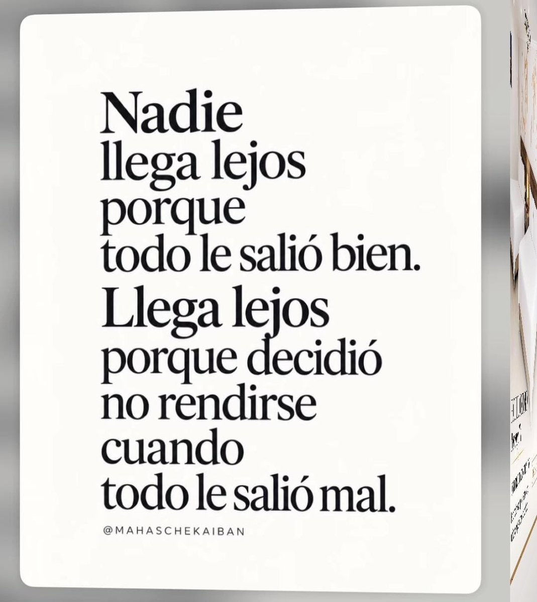 ChrisDaes's tweet photo. Nadie.  Absolutamente nadie. No te rindas. Si se puede !!!! https://t.co/9b6TfhvxId