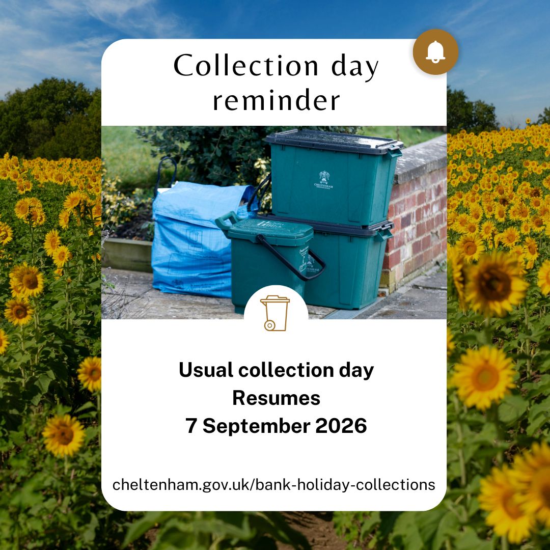 CleanGreenChelt's tweet photo. Just a reminder, your food, refuse, and recycling collections will go back to normal this week on #Cheltenham.

DYK you can recycle your cartons as the kerbside.
Simply rinse, leave the cap on and put them in your recycling box.♻️ https://t.co/6NvKpoyTdn