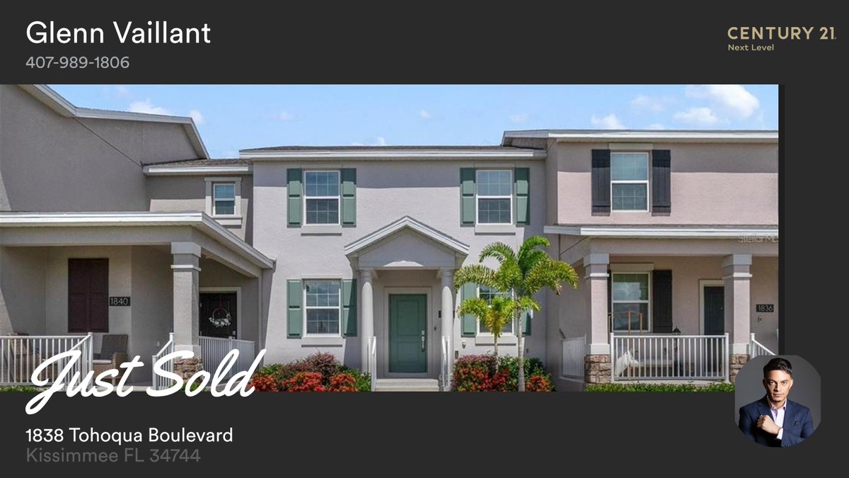YourGlenn's tweet photo. 🛌 3 🛀 3 🚘 2
📍 1838 Tohoqua Boulevard, Kissimmee, FL, 34744

My latest sale on RateMyAgent.
SL 3631041
https://t.co/WnE90YCzW4

...
#ratemyagent #realestate #CENTURY__NEXT_LEVEL_REALTY_and_INVESTMENT_PROPERTY https://t.co/9TFbGOMcts
