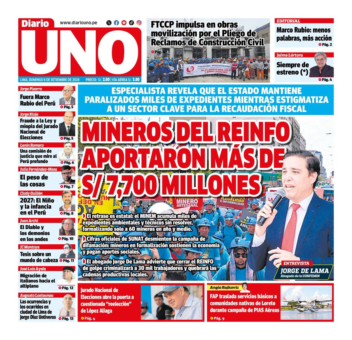 raul_olaechea's tweet photo. 🚨 EL REINFO ES UN DERECHO ! 

Mientras algunas empresas, como 💥MINERA PODEROSA , acumulan millonarias deudas con el Estado por impuestos y sanciones relacionadas con la contaminación ambiental, con total cinismo pretenden imponer una falsa narrativa para criminalizar al pequeño minero ancestral y artesanal.

Los  mineros del REINFO aportaron más de S/ 7,700 millones al Estado!