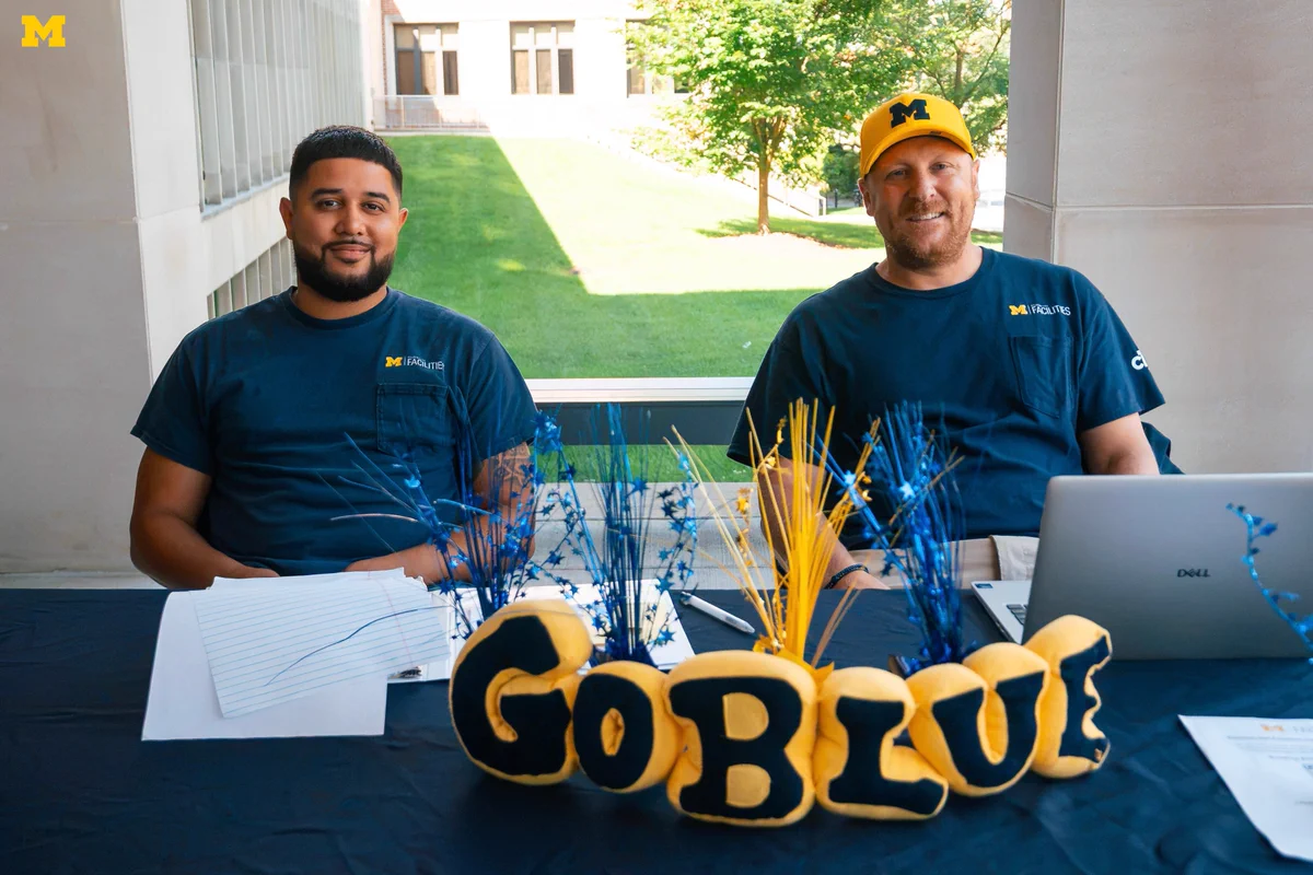 Two members of the U-M Student Life team.