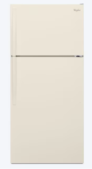 JackeryzFridge's tweet photo. Whirlpool 14.3-cu ft Standard-Depth 28-in Wide Top-Freezer Refrigerator ( Biscuit ) #merptwt https://t.co/vqY6Wb20w9