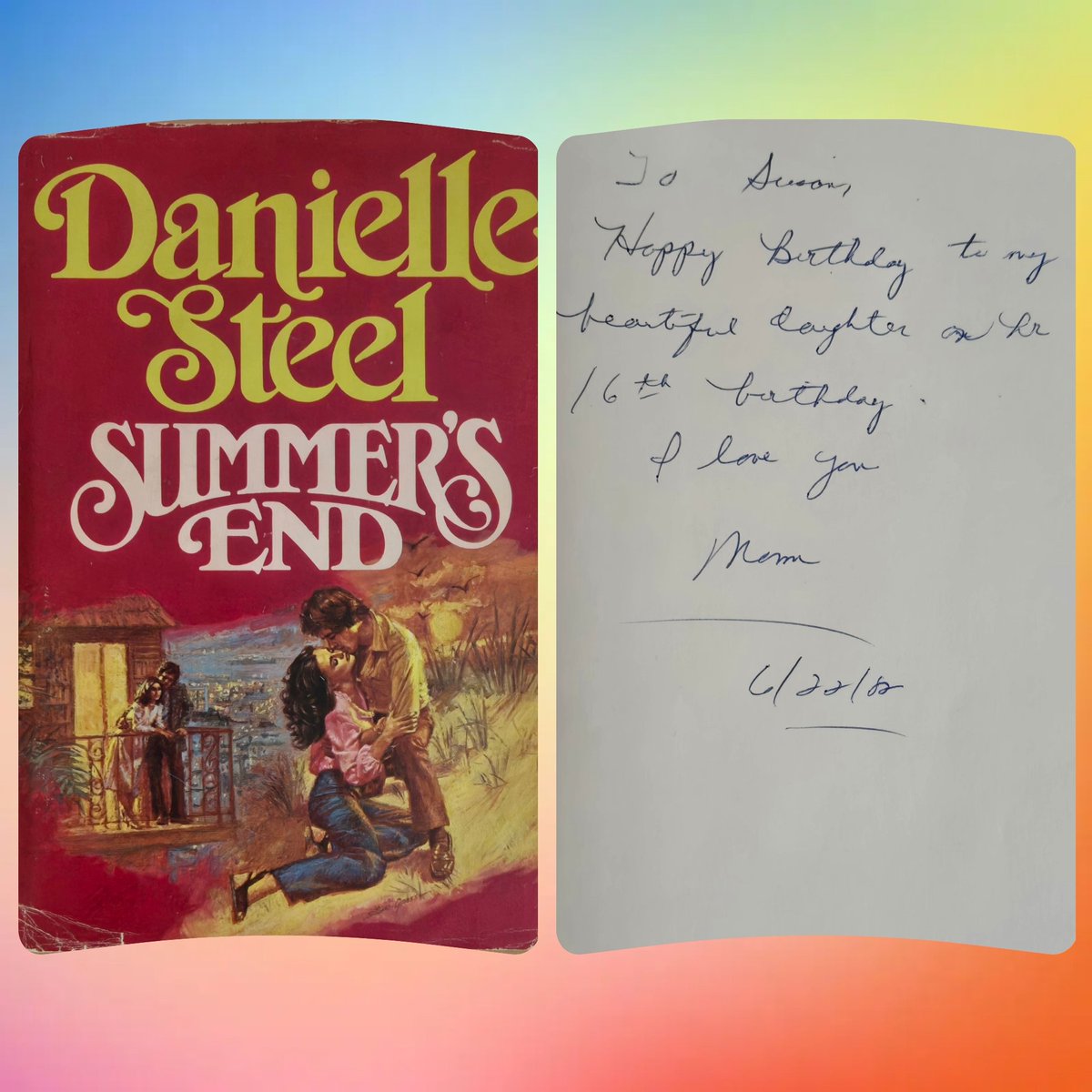 SusanLDorazio's tweet photo. Today is #NationalReadABookDay and I'm reading a book my mom gave me decades ago 📖 

I'm sure I read it back then but I don't remember the story, so I'm using the unofficial last weekend of Summer to (re)read it.

#DanielleSteel #SummersEnd #SummerReading #CurrentRead https://t.co/H1bdfnKe9a