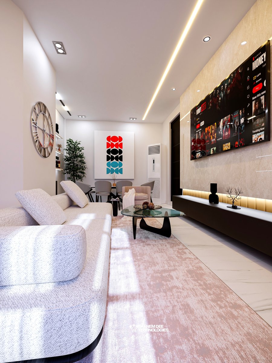 Ekanem_Dee's tweet photo. Project Bon
Living Lounge | interior Viz
Architect | Ekanem Dee
Modern Living, Designed With Intention
A living room where comfort meets contemporary elegance. https://t.co/9NO2uOcy1I