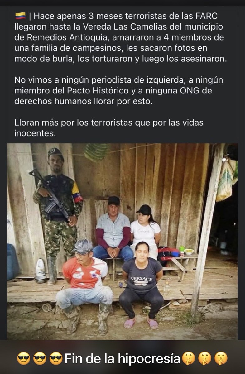tavera2011's tweet photo. @GatoPascasio Al bandido tienen que acabarlo, ese cuento de cogerlo para que pague, se acabó al bandido hay que matarlo así como él mató un poco de gente. Sin piedad con los bandidos, https://t.co/PRKBiumXhs