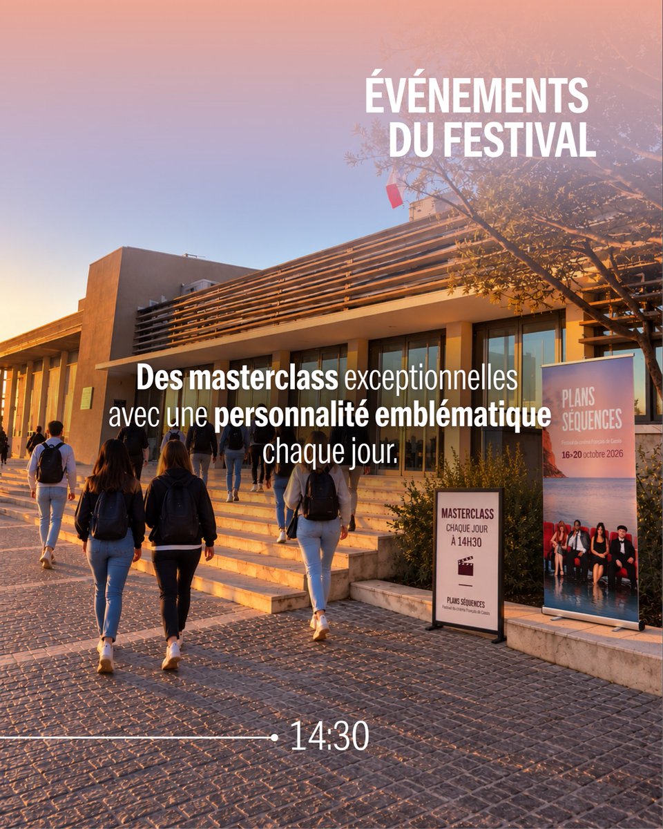 festivalcassis's tweet photo. [ Les RDV à ne pas manquer ✨] lors du Festival du Cinéma Français de Cassis. 

🗓️ Chaque jour, du 16 au 20 octobre 2026 à 14h00 et 14h30 ! https://t.co/q7pzYKlpMQ