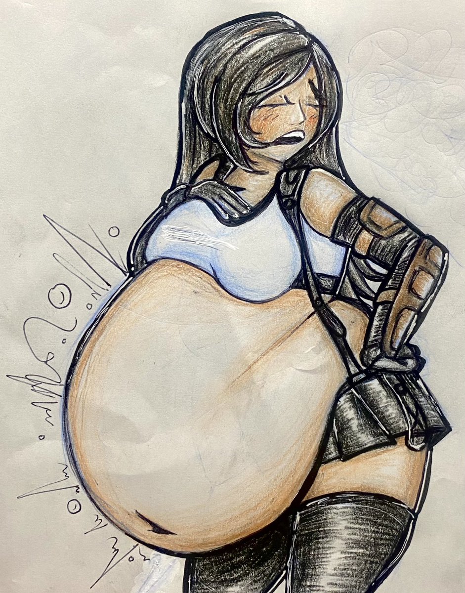 charabelly's tweet photo. trying new things w/ a stuffed tifa :3 https://t.co/gHtDFMmztS