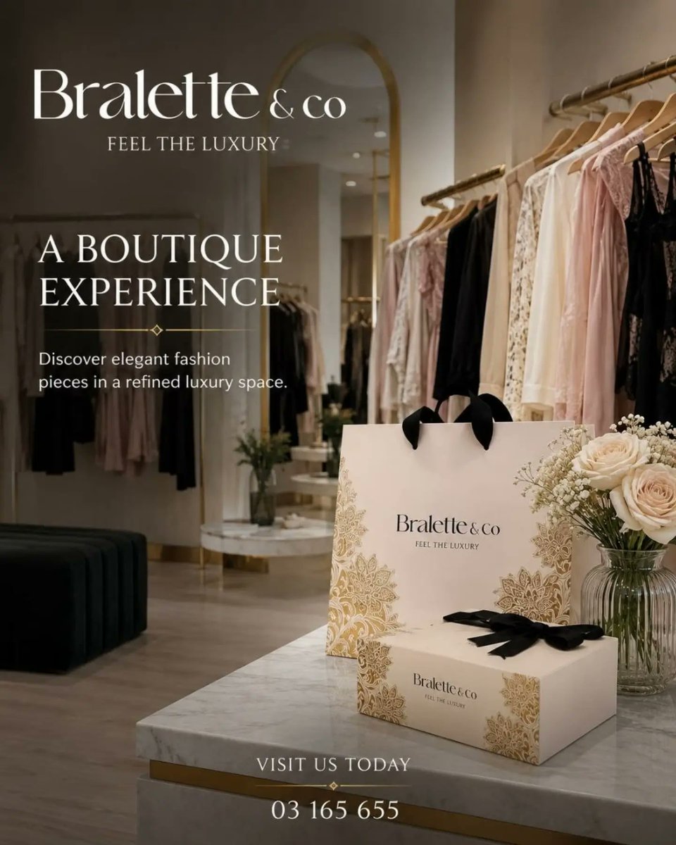 CandyJuvery4h's tweet photo. A refined space for elegant pieces. Discover luxury at Bralette &amp; Co., where comfort meets premium design. Because you deserve nothing less than exceptional. Connect with us: 03 165 655 https://t.co/BWZYtChpdc