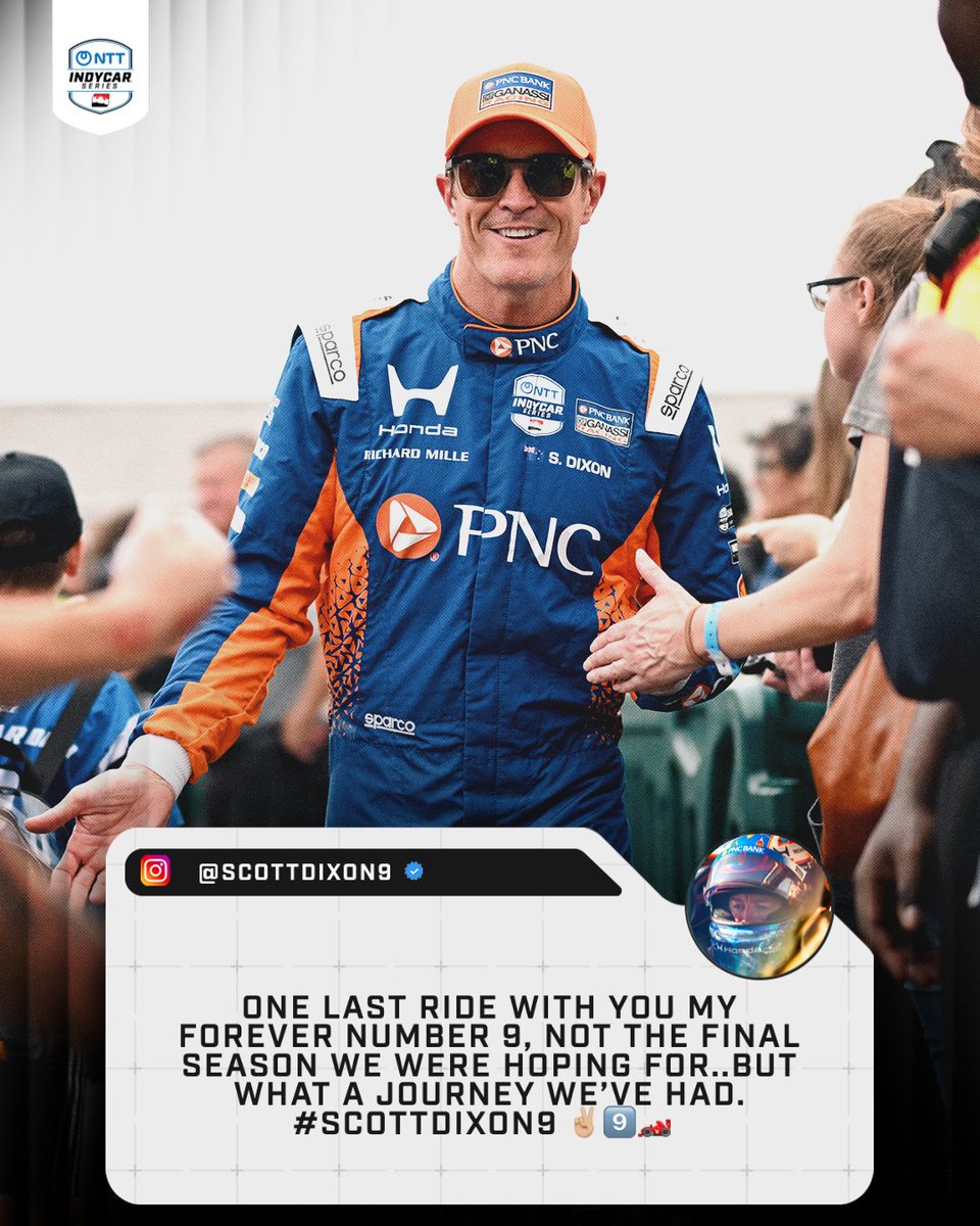 IndyCar's tweet photo. The end of an incredible era 💙 https://t.co/4c8qXXUlBL
