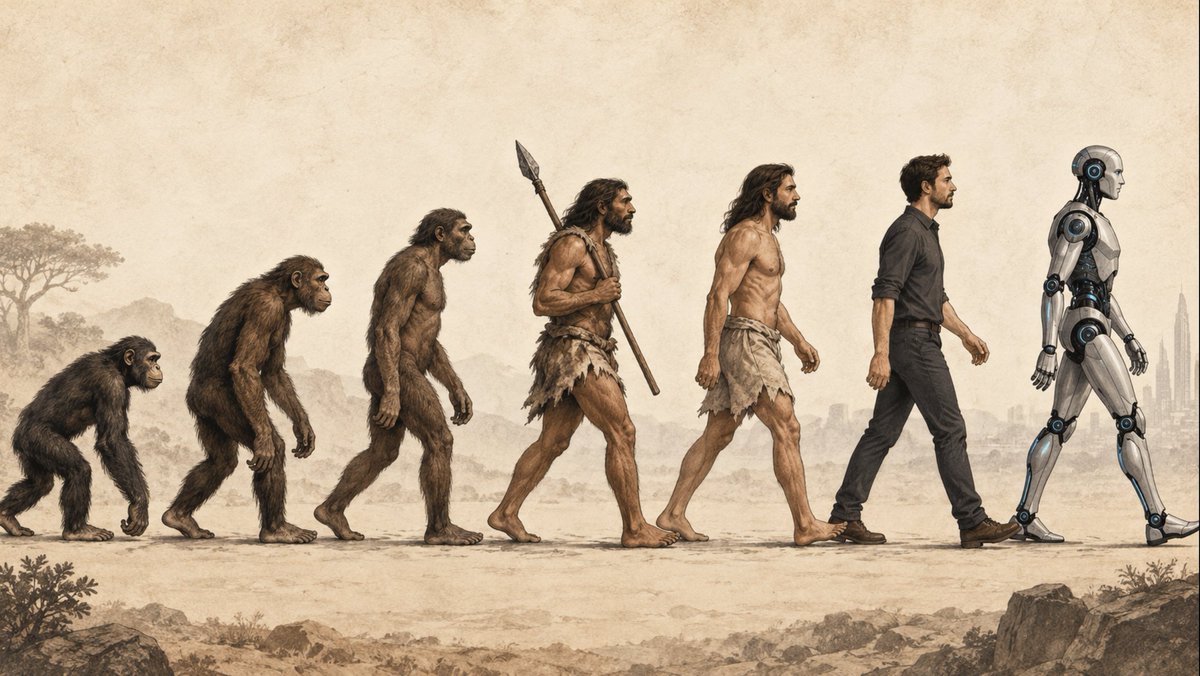 ShaviPathania's tweet photo. “AI will always need humans.”

Why are we so sure?

Evolution made us. Maybe it’s now making AI and robots through us.

We like to think we’re the centre of the universe. But we could just be another step, building what eventually replaces us. https://t.co/sUhJpOTb6l