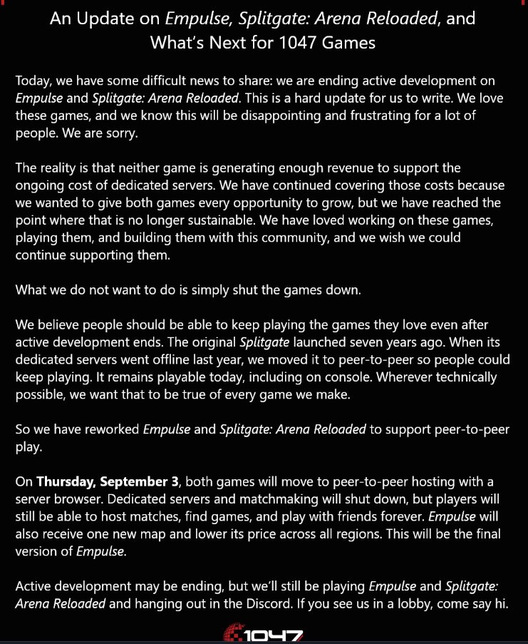 GamersSlop's tweet photo. Today in the gaming world we have lost another studio. Mostly there own fault. https://t.co/Ak3eEPYEIQ