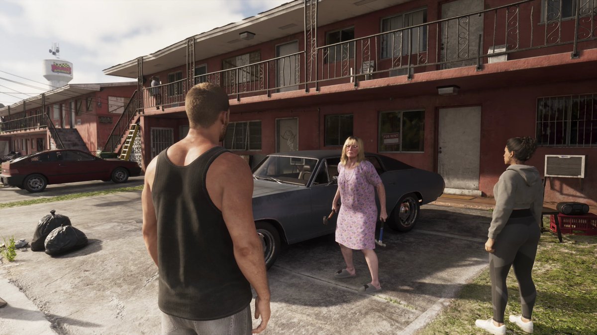 KingZezim_Kalux's tweet photo. Durante a demonstração do GTA 6 para o TGG, Rob Nelson mostrou algo que parece ser uma das grandes filosofias do jogo.

Você nunca sabe exatamente o que vai encontrar.

Durante uma viagem, Jason e Lucia encontraram pessoas pulando de uma ponte e foram desafiados a fazer o mesmo.

- Eles aceitaram.

- Era uma armadilha.

- O carro do casal foi roubado.

Em outro momento, dois assaltos a lojas aconteceram de maneiras completamente diferentes por causa das reações dos funcionários, clientes e policiais.

Eventos emergentes podem mudar o rumo do que você estava fazendo.

Segundo Rob, o mundo também é muito mais imprevisível porque o jogador não é a única pessoa armada ou capaz de violência.

A ideia é que nem tudo seja uma missão esperando para ser ativada. Às vezes, simplesmente sair dirigindo já pode mudar completamente seus planos. #GTAVI