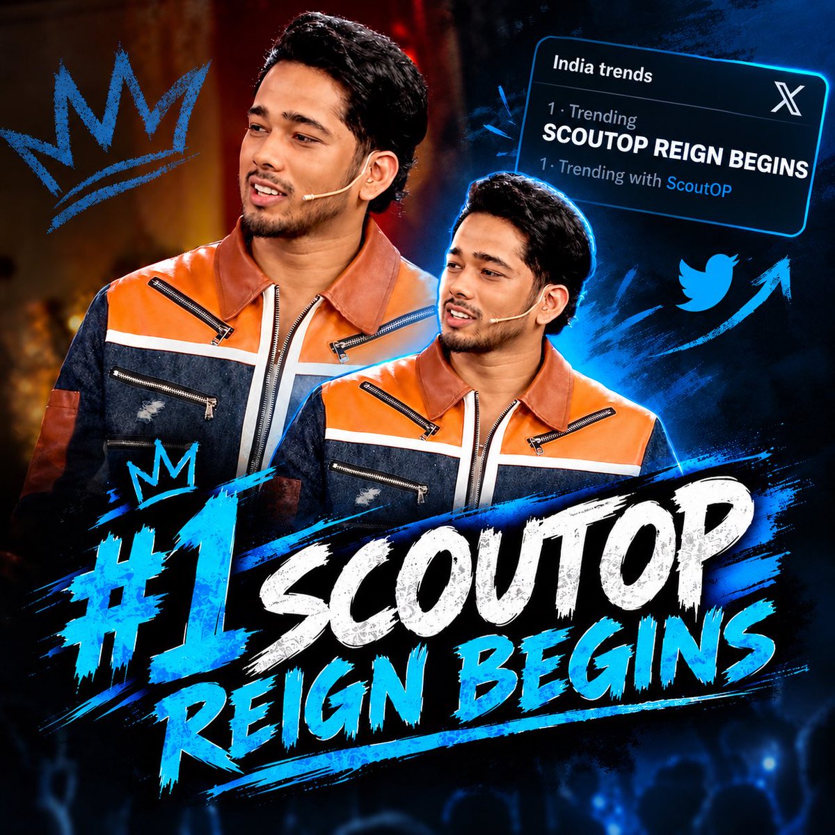SigmaRuler_'s tweet photo. It’s just the premiere episode, and #ScoutOP aka #TanmaySingh is already ruling all over the internet! 🔥👑📈

The hype, the buzz, the trends — 

SCOUTOP REIGN BEGINS

#BiggBoss20 #BiggBoss https://t.co/1ia33eV8ss