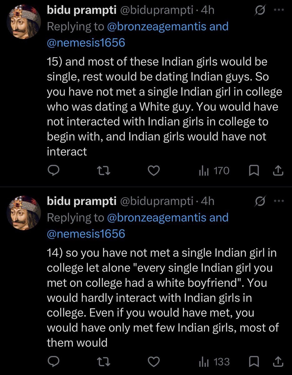 bronzeagemantis's tweet photo. There are a number of them chimping hard 

the crazy part is he’s not poasting original replies…these are verbatim extracts from the puranas https://t.co/QY9KMy51yq
