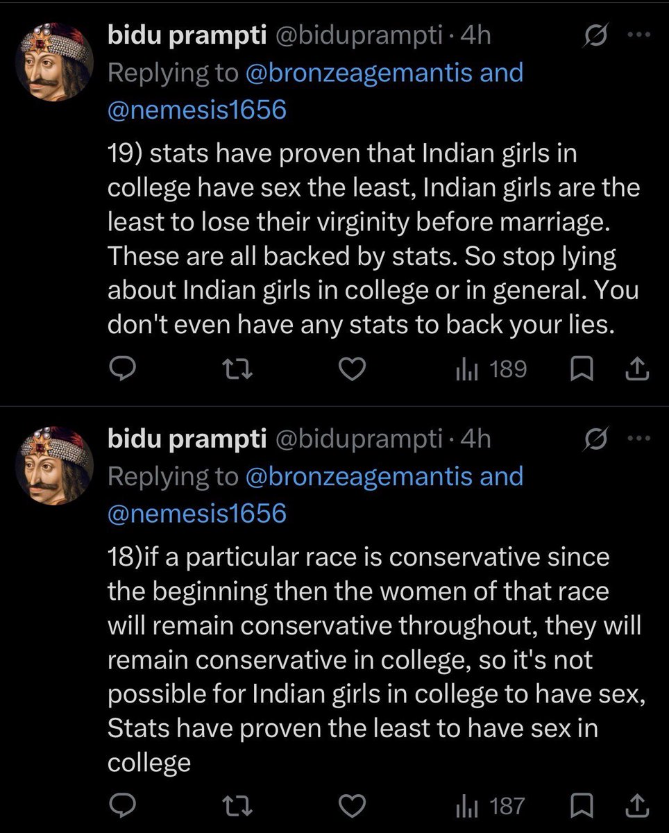 bronzeagemantis's tweet photo. There are a number of them chimping hard 

the crazy part is he’s not poasting original replies…these are verbatim extracts from the puranas https://t.co/QY9KMy51yq
