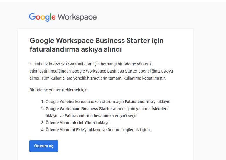 ahhmetty's tweet photo. @AskWorkspace Now you automatically suspended the service because I refuse to pay your unfair charges for a service I never requested or used! Suspending the account doesn't erase your predatory billing trap. Waive the balance and close it permanently! https://t.co/IHMuSXZcjz