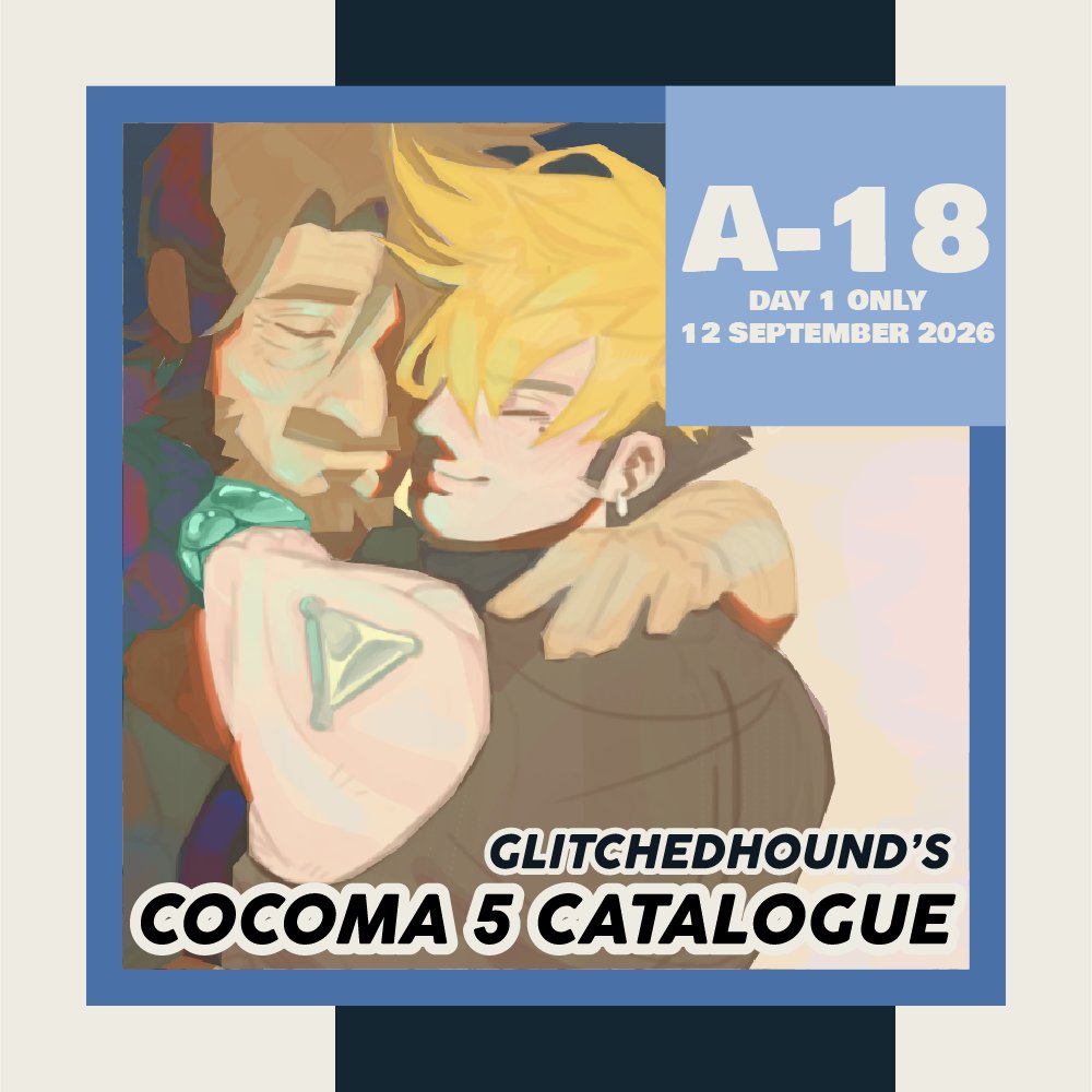 GlitchedHound's tweet photo. [♥️&amp;RTs are appreciated tysm!! 🙇‍♂️]
Here is my catalogue for #COCOMA5 !!
I'll be at A-18 (DAY 1 only!)
It's mostly Trigun stuff ><
[1/2]
#COCOMA5CATALOGUE https://t.co/16Kjrj0l6b