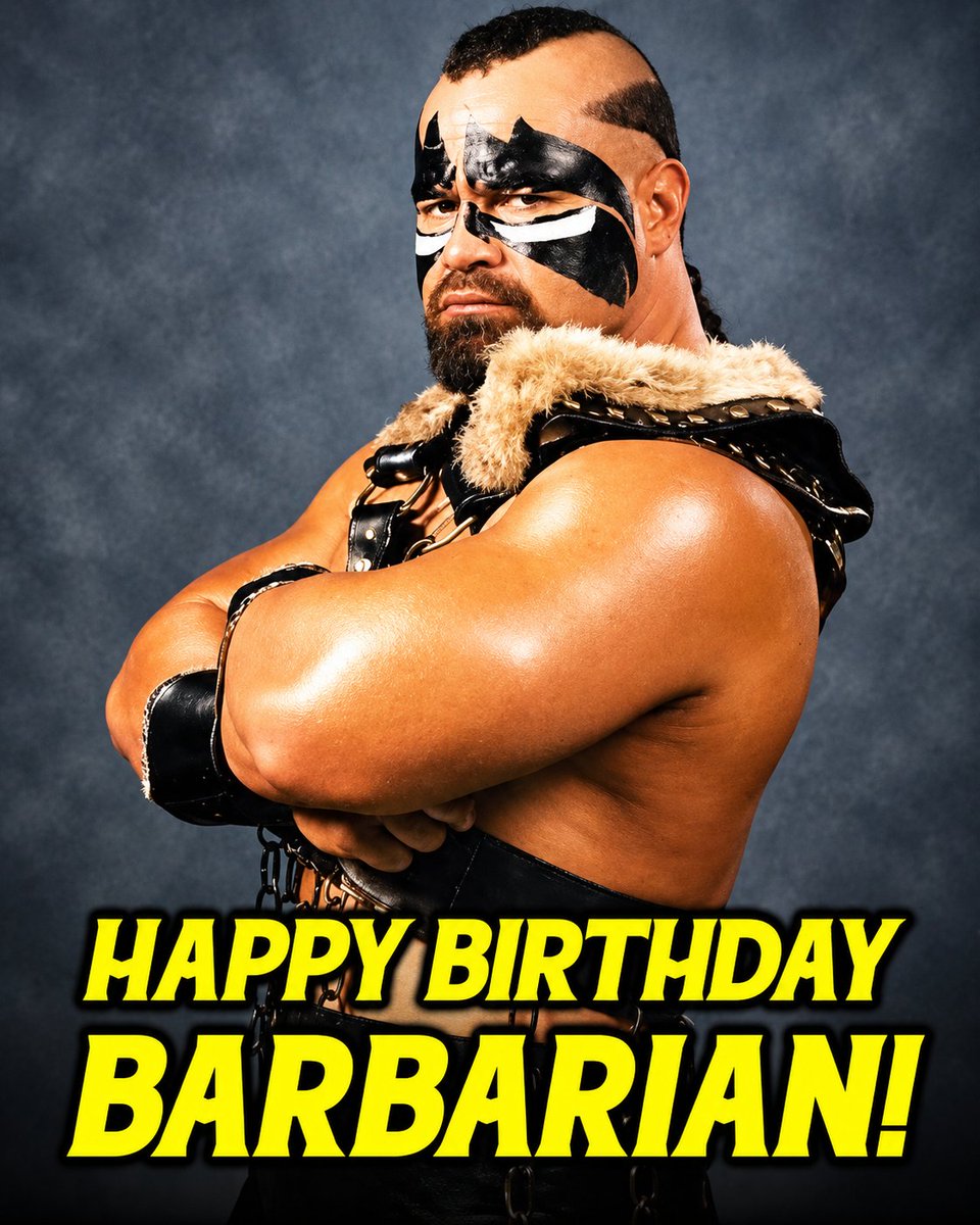 ThePowersofPain's tweet photo. Be sure to wish a #HappyBirthday, BARBARIAN! The best tag partner a Warlord could ask for! 🎂⚡️💪 https://t.co/7ur9omhXPu