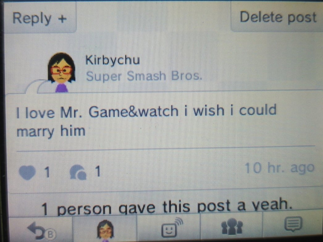 kirbychu26's tweet photo. they're calling me weird on miiverse😔 https://t.co/mP4WGpxSE9