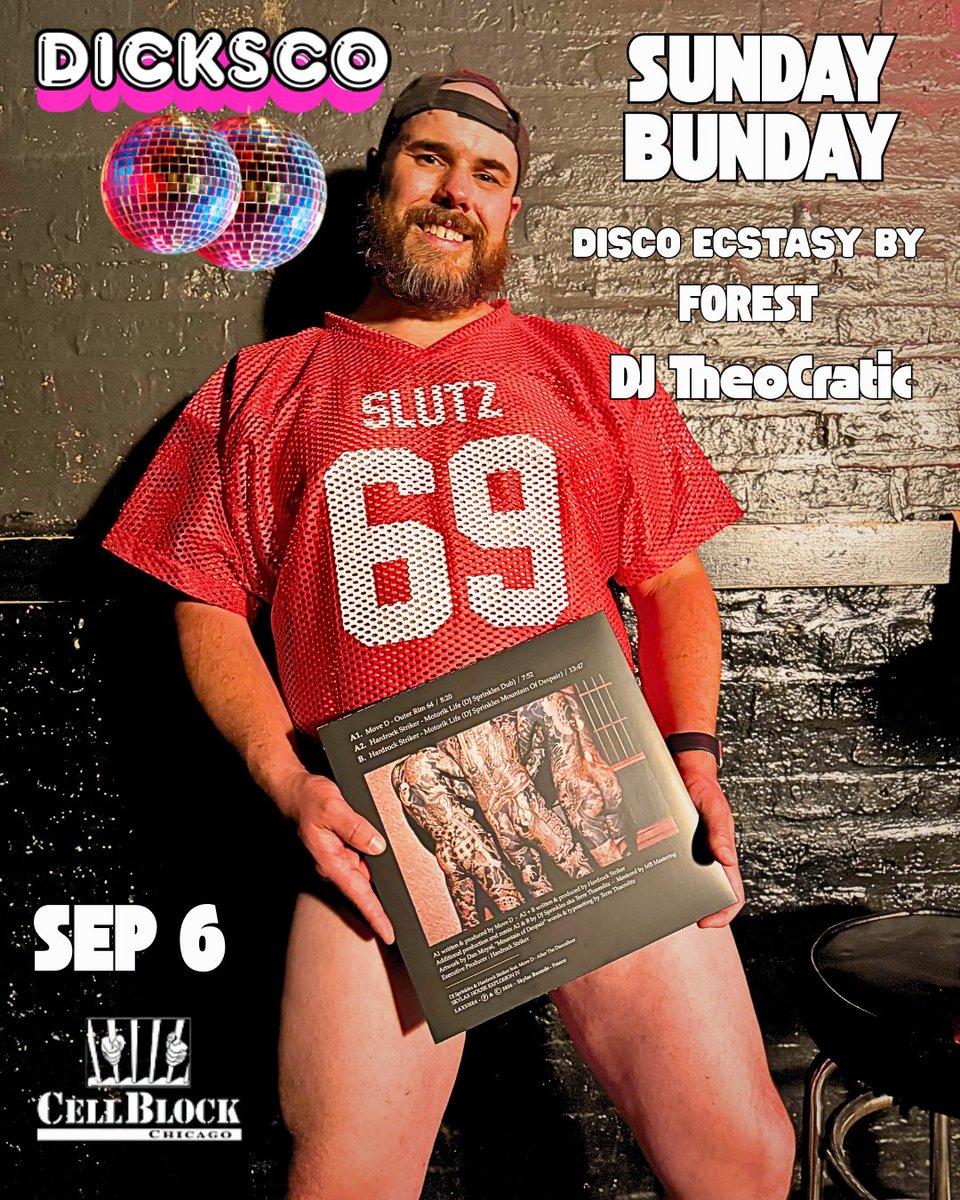 CellBlockChi's tweet photo. HAPPY LABOR GAY WEEKEND AND HAPPY SUNDAY BUNDAY. TODAY, 3PM - 2AM, WELCOME TO OUR DICKSCO IN THE BACK BAR. NO COVER, FREE CLOTHES CHECK AND STIFF DRINKS. HARD CORE CRUISING. #GETINHERE https://t.co/f7wzn2Sgp4