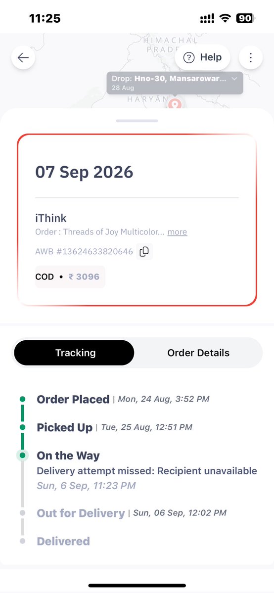 amankumar0531's tweet photo. @help_delhivery @delhivery @help_delhivery 

Now they have marked recipient unavailable while none of delivery agent has tried to reach me, my order is stuck for more than 10 days now with u. This service of yours is pathetic. I would urge to all to not use delhivery. Pathetic service https://t.co/aTo6PP9LlR