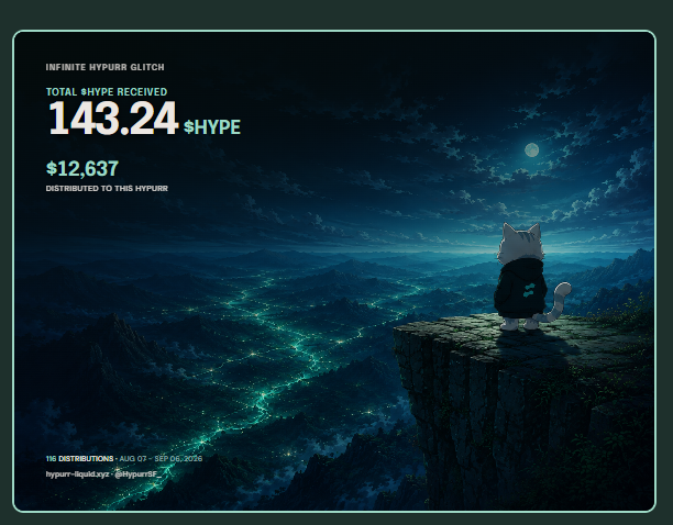 HypurrSF_'s tweet photo. The PURR Machine has been printing.

Now check how much $HYPE you’ve earned from holding $PURR:

https://t.co/LK4WeemByV

Buy $PURR, get $HYPE. https://t.co/jLJ9QQBcpJ