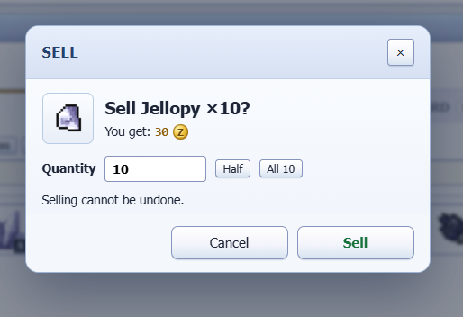 Greceein96's tweet photo. After grinding for what felt like forever, the moment finally came: I sold 10 Jellopy for 30 Zeny. Not exactly a fortune, but hey, every little bit counts. 💰✨ @IdleROGame https://t.co/VQFFF2WVuz