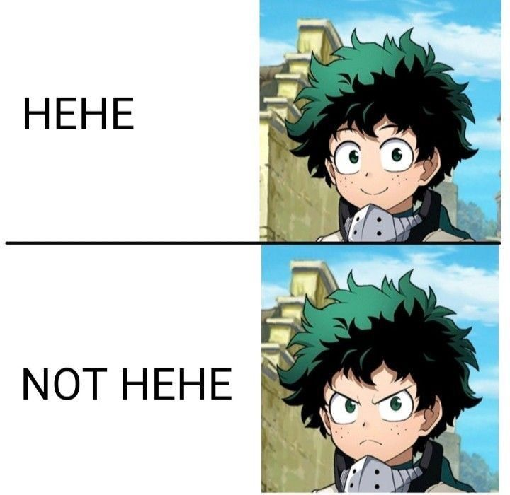 Mangaic2's tweet photo. two moods of Deku https://t.co/gVV1wRfMa1