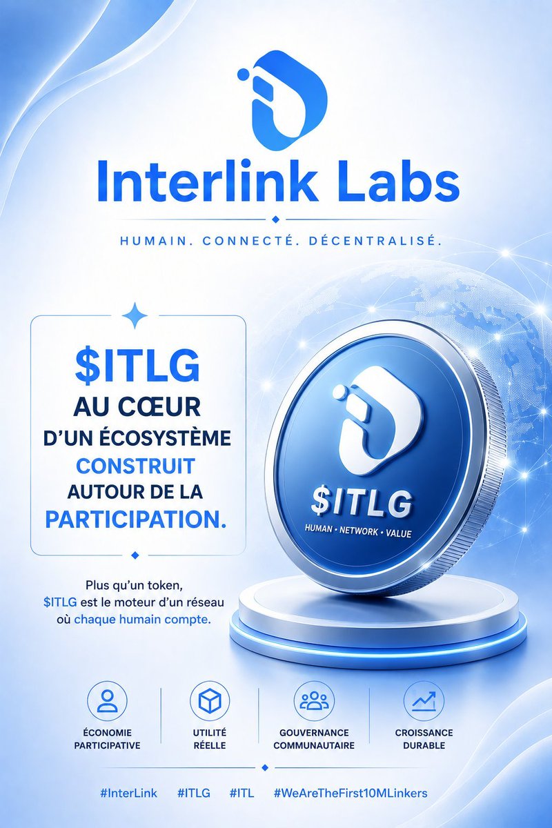 AwiInterlia1i2's tweet photo. INTERLINK LABS: $ITLG au cœur d'une écosystème construit autour de la participation 
#InterLink #ITLG #ITL https://t.co/8oT13Kzo3H