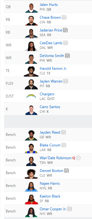bowuhalt's tweet photo. rate the drafts 1. 14 man, pick 9 | 2. 14 man, pick 14 | 3 10 man, pick 3 | 4, 12 man pick 10 (jacobs on bench round 8) https://t.co/3tRrdksD1X