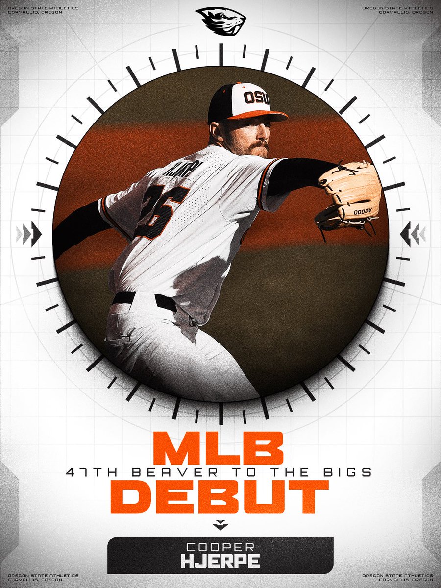 BeaverBaseball's tweet photo. Cooper Hjerpe has made his MLB debut! https://t.co/iqpDHfrcgE