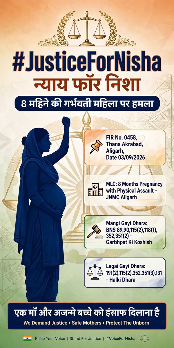 Advocateynra's tweet photo. JUSTICE FOR NISHA

 Plz...Follow,share and support for Nisha

https://t.co/g07hHyCibI

@dgpup @myogiadityanath @myogioffice @jansunwai_up @rangealigarh @Aligarhpolice @aligarhssp https://t.co/zWrz7JXXwM