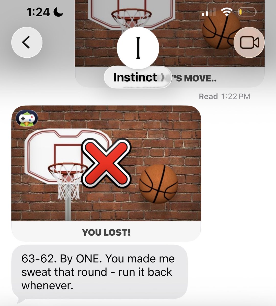 shridharathi's tweet photo. agi is instinct always beating you at gamepigeon basketball 😭 https://t.co/aNqvhPDUdy