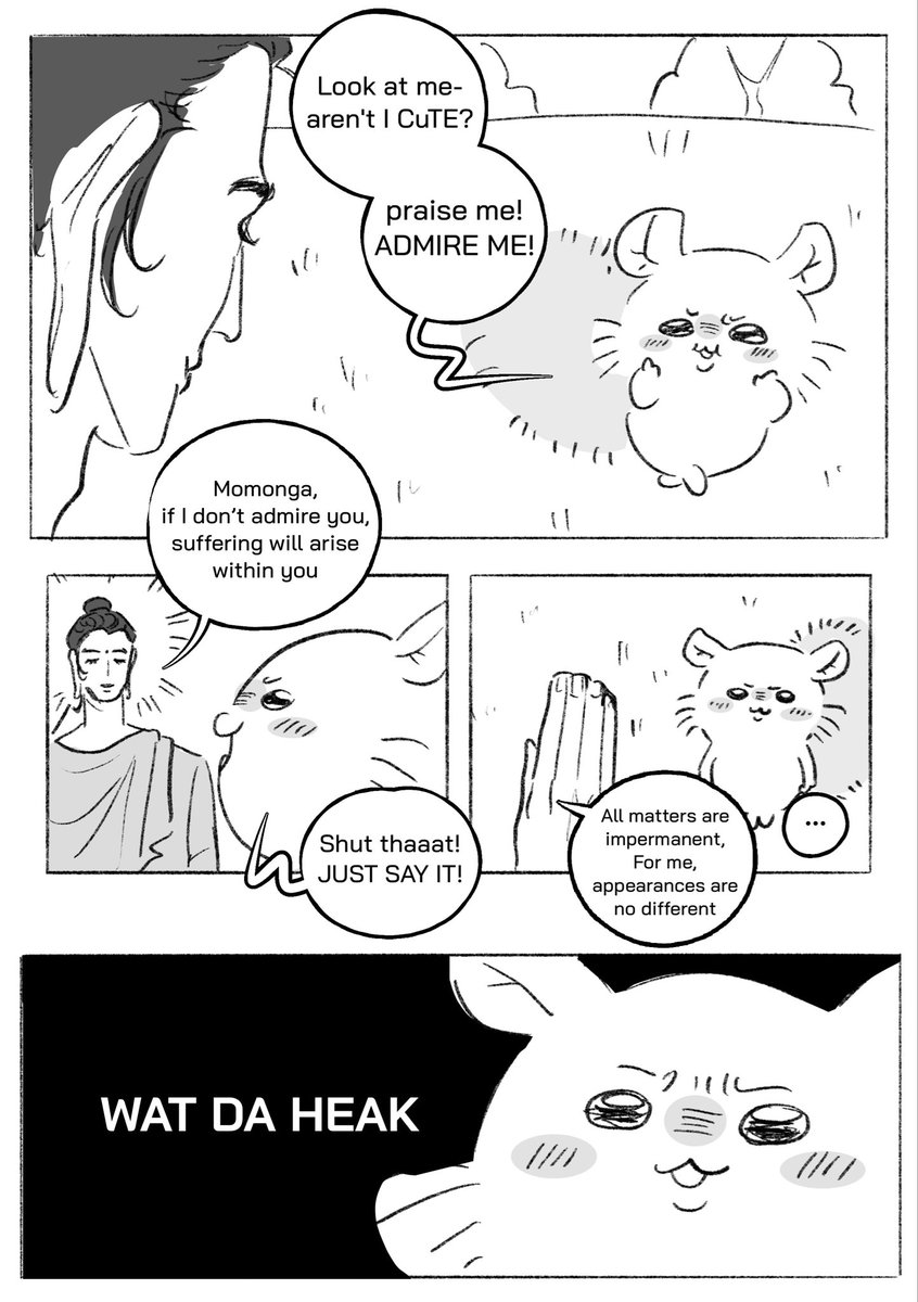NaepIng0922's tweet photo. (translated) The Buddha in Chiikawa Universe✌️😭🪷

I translated this in response to everyone's requests!

แปลให้แล้วคับ! ขอบคุณที่ให้ความรักกับเรา อย่าลืมไปCA12บูธM28วันเสาร์🗣️🗣️🗣️(จะไม่หยุดประกาศเพื่อมั่นใจว่าจะไม่แป๊กบูธแรก)🙏😭💔

#Buddha #chiikawa #hachiware #usagi #momonga https://t.co/HAx7b3V0YE