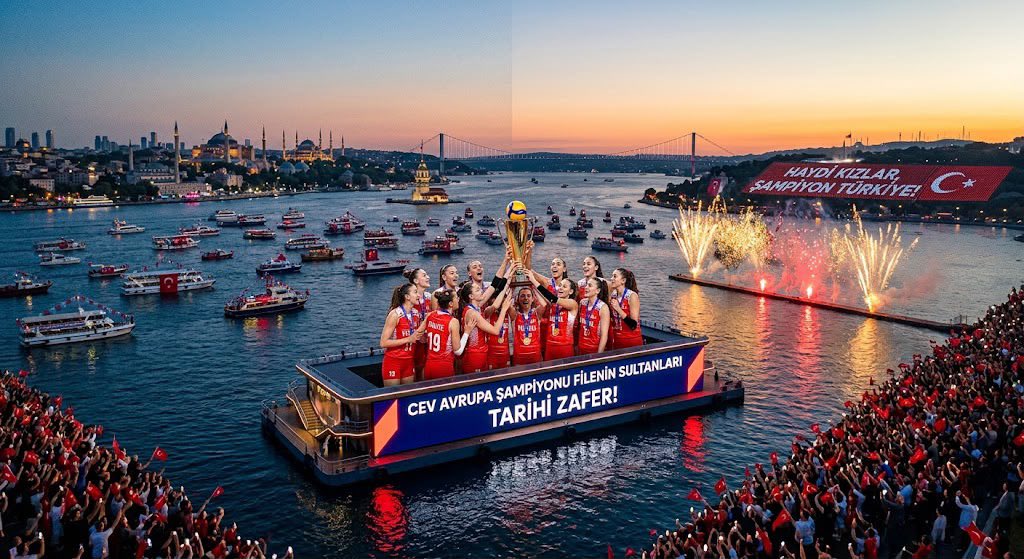 Hadiyorumla's tweet photo. Filenin Sultanları’nın Altın Çağı: Tarihi Şampiyonluk

A Milli Kadın Voleybol Takımımız, nefesleri kesen dev finalde rakibini mağlup ederek bir kez daha Avrupa/Dünya voleybolunun zirvesindeki yerini sağlamlaştırdı. Sahadaki sarsılmaz inanç, son sayıya kadar düşmeyen enerji ve taktiksel üstünlük, bu tarihi zaferi Türkiye’ye armağan etti.
Sahanın Yıldızları ve Şampiyonluk Mimarları
Hücumda Geçit Vermeyen Güç: Pasör çaprazı pozisyonunda sergilenen üstün performans, kritik anlarda alınan blok sayılarıyla birleşerek rakibin oyun kurmasını tamamen engelledi.

Manşette ve Defansta Savunma Duvarı: Libero ve köşe oyuncularının imkansız görünen topları çıkararak oyunda kalması, takımın hücum çeşitliliğini doğrudan artırdı.

Kenar Yönetimi ve Oyun Zekası: Başantrenörün doğru zamanda aldığı molalar ve nokta atışı oyuncu değişiklikleri, maçın kırılma noktalarında ivmeyi tamamen temsilcimize kazandırdı.
Tüm ülkeye büyük bir gurur yaşatan Filenin Sultanları, sadece bir kupayı değil; mücadele ruhunu, takımdaşlığı ve azmi bir kez daha tüm dünyaya kanıtladı.

 #FileninSultanları