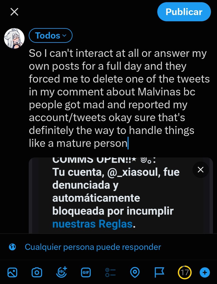 ale_sauro_p's tweet photo. No lo puedo decir en mi cuenta d arte @_xiasoul pq unos boluditos se enojaron y me denunciaron la cuenta y Twitter me obligó a borrar los tweets que subí sobre Malvinas despues de que me amenazaran de muerte y me dijeran cosas horribles pero aparentemente la q estuvo mal fui yo https://t.co/3cTmUOLVB0