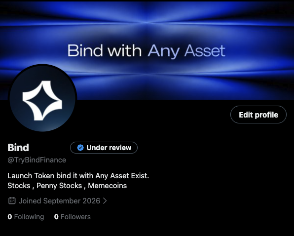 TryBindFinance's tweet photo. Twitter blue check mark is under review. 
Once verification is done, it will be back. https://t.co/OZhHFPIVbn