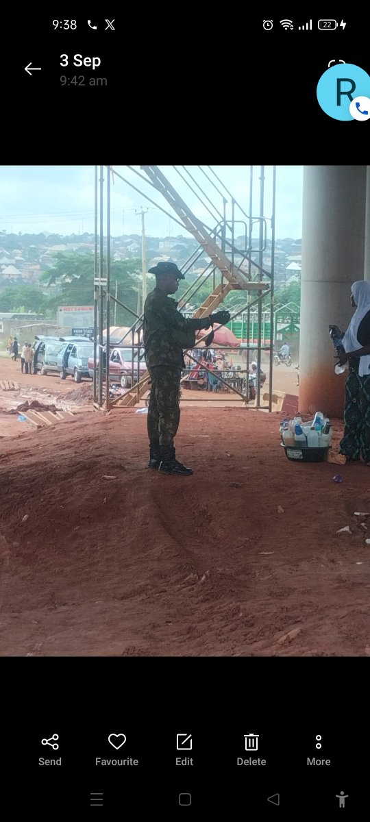 Ehikwehenry's tweet photo. On the 3rd of September 2026
At the Newly built bridge at Agbor, uromi junction.
I was on my way to deliver a goods at the Abuja pack just next to the bridge, so there's a routine right 
@NigerianArmy @DSGovernment https://t.co/NkEMZmU1nn